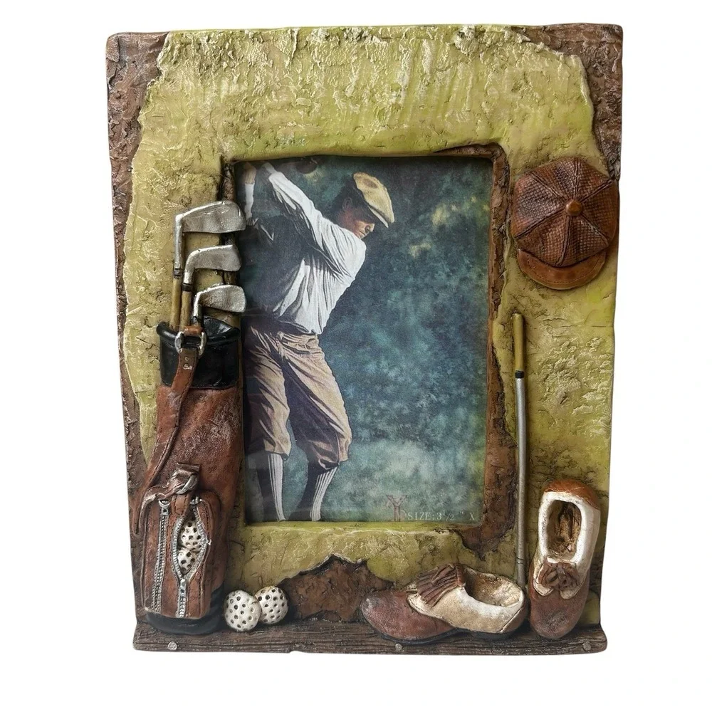 Golf Picture Frame 3.5x5 In Photo Golfing Father's Day Gift Sports